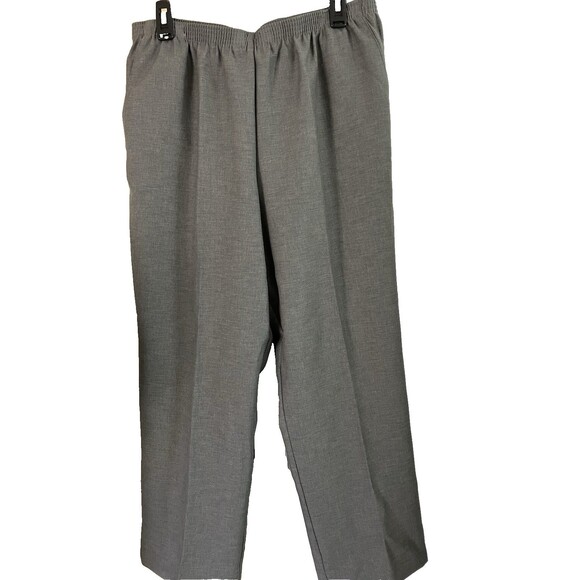 Alfred Dunner Slacks Womens Gray Pull On Tweed Look Size 14 NWT - Picture 5 of 5